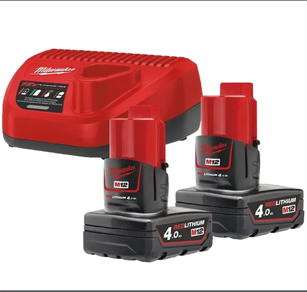 Milwaukee set - punjač + 2 baterije 12V/4Ah M12NRG-402 4933459211