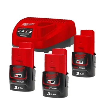 Milwaukee set - punjač + 3 baterije 12V/3Ah M12 NRG-303 4933459207