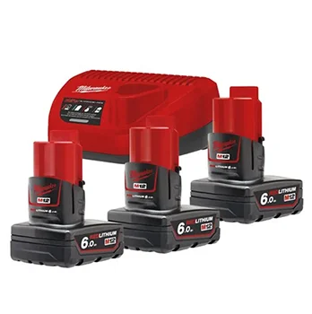 Milwaukee set - punjač + 3 baterije 12V/6Ah M12NRG-603 4933459208