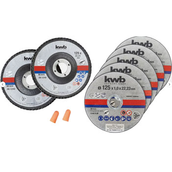 Einhell by KWB metalni set 125mm reznih ploča 125 mm u kutiji + čepići za uši – 7 delova 49712052 Einhell by KWB metalni set 125mm reznih ploča 125 mm u kutiji + čepići za uši – 7 delova 49712052