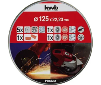 Einhell by KWB metalni set 125mm reznih ploča 125 mm u kutiji + čepići za uši – 7 delova 49712052 Einhell by KWB metalni set 125mm reznih ploča 125 mm u kutiji + čepići za uši – 7 delova 49712052