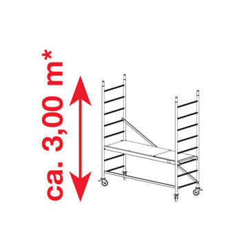 Krause aluminijumska pokretna skela ProTec 3m 940110 Krause aluminijumska pokretna skela ProTec 3m 940110