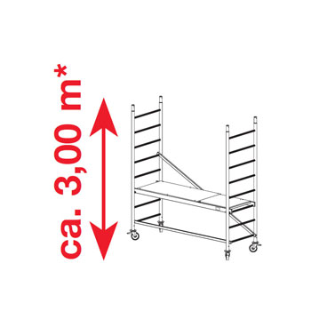 Krause aluminijumska pokretna skela ProTec 3m 940110-1