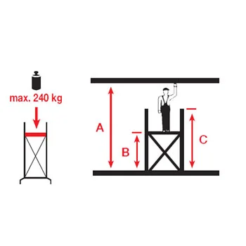 Krause aluminijumska pokretna skela ProTec 3m 940110-2