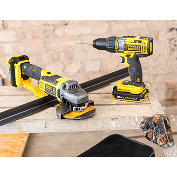 Stanley set akumulatorska udarna bušilica odvijač FatMax 18V + ugaona brusilica FMCK464D2 Stanley set akumulatorska udarna bušilica odvijač FatMax 18V + ugaona brusilica FMCK464D2
