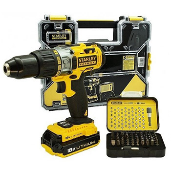 Stanley akumulatorska udarna bušilica odvijač FatMax 18V + pribor FMCK625D2A Stanley akumulatorska udarna bušilica odvijač FatMax 18V + pribor FMCK625D2A