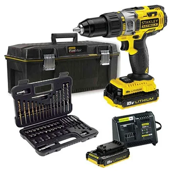 Stanley akumulatorska udarna bušilica odvijač FatMax 18V + kutija + pribor FMCK625PR23 Stanley akumulatorska udarna bušilica odvijač FatMax 18V + kutija + pribor FMCK625PR23