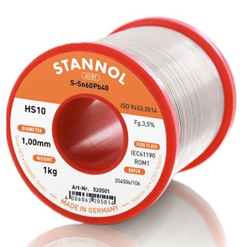 Stannol žica za lemljenje Tinol punjena ø1mm 1000g Sn60/Pb40 Stannol žica za lemljenje Tinol punjena ø1mm 1000g Sn60/Pb40