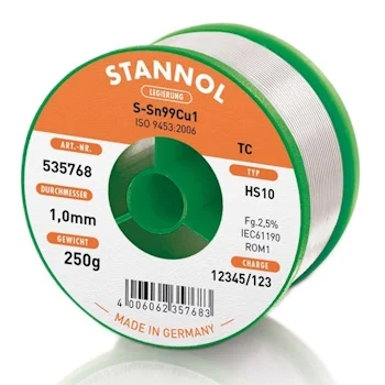 Stannol žica za lemljenje ø1mm 250g Sn99/Cu1 Stannol žica za lemljenje ø1mm 250g Sn99/Cu1