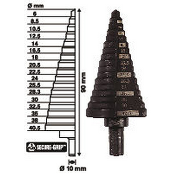 Milwaukee stepenasta burgija 6-40.5mm 48899340 Milwaukee stepenasta burgija 6-40.5mm 48899340