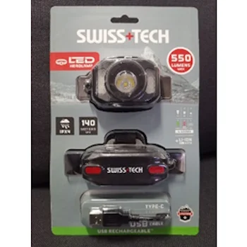 Swisstech punjiva baterijska lampa za glavu ST032003 Swisstech punjiva baterijska lampa za glavu ST032003