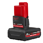 Milwaukee baterija 12V/5Ah M12HB5 4932480165