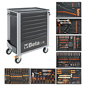 Beta Easy profesionalni set alata od 398 delova u sivim kolicima sa 8 fioka 2400S-G8/E-L Easy