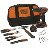 Black&Decker aku bušilica + set torba BDCDC18HTSA-QW