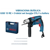 Bosch vibraciona bušilica Professional GSB 13 RE + 3-delni set burgija CYL-1 u koferu
