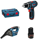 Bosch super set GSR 12V-15 akumulatorska bušilica-odvrtač + GAS 12V akumulatorski usisivač 0615990GE3