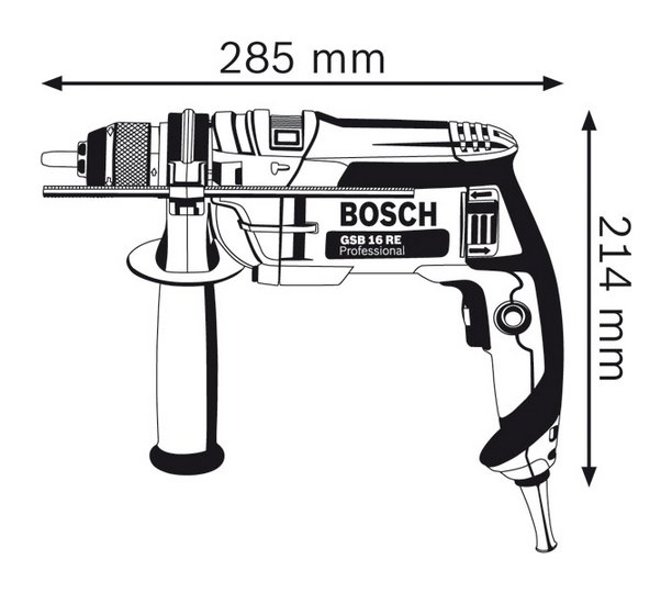 Bosch Profesionalni set GSB 16 RE + odvrtač sa SoftFinish magnetnim ležištem za burgiju 0615990K30 Bosch Profesionalni set GSB 16 RE + odvrtač sa SoftFinish magnetnim ležištem za burgiju 0615990K30