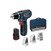 Bosch super set GSR 12V-15 akumulatorska bušilica-odvrtač + 39-delni set pribora u torbi + POKLON Chamlang duboke cipele 0615990G6L