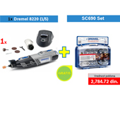 Dremel akumulatorski višenamenski alat 8220-1/5 + POKLON Dremel EZ SpeedClic set pribora za sečenje SC 690
