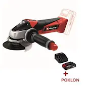 Einhell akumulatorska ugaona brusilica TE-AG 18/115 4431110 + POKLON Einhell starter kit Power X-Change 18V 2.5Ah 4512097