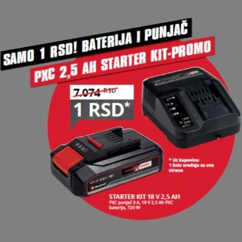 Promo Einhell starter kit Power X-Change 18V 2,5 Ah 3810000033