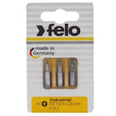 Felo set bitova Industrial Pozidriv PZ1/PZ2/PZ3 x 25 3/1 02193216