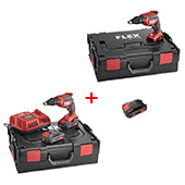 Flex aku set - 2x zavrtač/šrauber + punjač + 3x baterija + 2x kofer L-BOXX® H74767