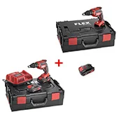Flex aku set - 2x zavrtač/šrauber + punjač + 3x baterija + 2x kofer L-BOXX® H74767