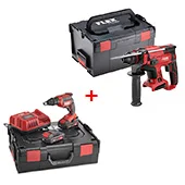 Flex aku set - zavrtač/šrauber + bušilica + punjač + 2x baterija + 2x kofer L-BOXX® M33557