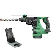 Hikoki akumulatorski SDS-plus kombi čekić DH1826DA-W2Z + poklon set burgija 783391