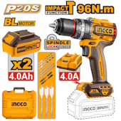 Ingco aku udarna bušilica 96Nm 2x4Ah CIDLI20968E