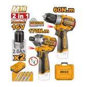 Ingco aku set alata 16V 2x2.0Ah COSLI240968