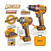 Ingco set aku alata 2/1 2x2.0Ah 20V CKLI20277E