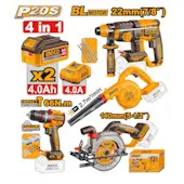 Ingco set aku alata 4/1 2x4.0Ah COSLI250695E