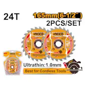 Ingco set TCT listova testere za drvo 165mm 2/1 TSB1653