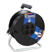 Commel kablovska motalica sa 25m kabla na plastičnom bubnju 280mm  H05VV-F 3G2,5 C0959