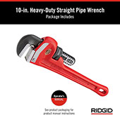 Ridgid ključ za cevi ravni 10