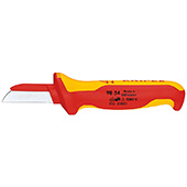 Knipex nož za električare 1000V VDE ravni pokriven 190mm u blister pakovanju 98 54 SB