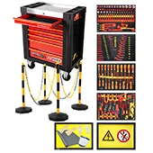 KS Tools kolica za alat PERFORMANCEplus E10 sa 7 fioka sa 164 izolovana alata za hibridna i električna vozila 117.6155