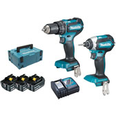 Makita LXT aku set odvijača (DTD153 + DHP485) 3,0 Ah u koferu sa tri baterije i punjačem DLX2283JX1