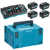 Makita set punjač i 2 baterije XGT u Makpac koferu DC40RB,BL4050Fx4 191U42-2