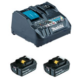 Makita set 6A (2 x baterija 18V,6Ah BL1860B + brzi punjač DC18RE)