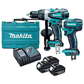 Makita set akumulatorska udarna bušilica + udarni odvijač DLX2145X1