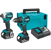 Makita akumulatorski set DLX2580TJ 18 V LXT, DHP490 + DTD158, 2×5,0 Ah, MAKPAC