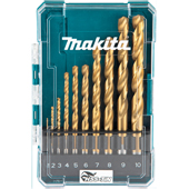 Makita 10-delni HSS-TiN economy burgije za metal set 1-10mm D-72849