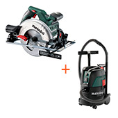 Metabo set - ručni cirkular KS 55 + usisivač ASA 25 L PC