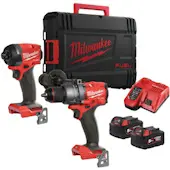 Milwaukee aku set od 2 FUEL alata FPD3 + FID3 + 2x 5.0Ah baterija i punjač + HD Box M18 FPP2A3-502X FUEL 4933480873