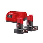 Milwaukee set 2 x baterija 6Ah + punjač 12V M12 NRG-602 4933451903
