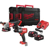 Milwaukee set aku alata 2 dela FPD3 + FSAG125X u čvrstoj kutiji (2x 5.0Ah baterija + punjač) 4933492516