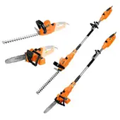Neo Tools 2u1 baštenski alat sa teleskopskom ručkom – testera + makaze za živu ogradu 04-634
